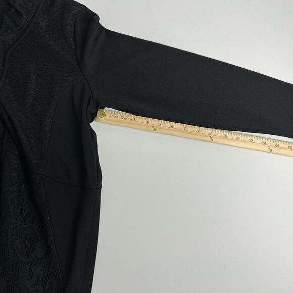 Gerry Weber Lace Black Strip Full zip jacket blazer size XL - Picture 8 of 16